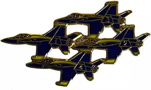 حزمة من 6 قبعات دراجات نارية باللون الأزرق الداكن من Angels Aircraft 4 دبوس على شكل طية صدر السترة MX-057 (مرخصة رسميًا من قبل البحرية الأمريكية) in Kuwait