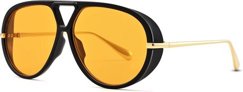 NULOOQ Trendy Oversized Aviator Sunglasses for Women Men Retro Big Large Shield Shades in Kuwait