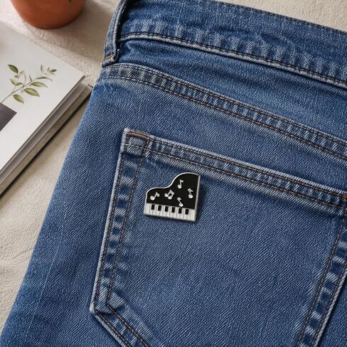 Funny Grand Piano Pin -Enamel Musician Pins Brooch for Backpack, Jackets, Hats. Retro Pianist Brooches Gift for Men, Women, Friends, Family and Teachers in Saudi Arabia