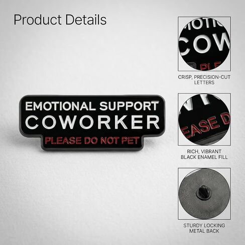 8 Pcs Emotional Support Coworker Pin,Funny Enamel Pins For Adults,Do Not Pet Humor Office Jewelry Social Battery Pin For Lapel Backpack Coat Work Bestie Colleague Gifts in Saudi Arabia