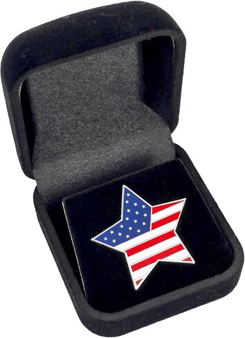 دبوس ZPINZ Star American USA على شكل علم الولايات المتحدة الأمريكية مع دعم مغناطيسي للسترة وحقيبة الظهر والنصب التذكارية والملابس والحقيبة والقميص، 1.25 بوصة / 32 مم in Kuwait