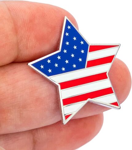 دبوس ZPINZ Star American USA على شكل علم الولايات المتحدة الأمريكية مع دعم مغناطيسي للسترة وحقيبة الظهر والنصب التذكارية والملابس والحقيبة والقميص، 1.25 بوصة / 32 مم in Kuwait