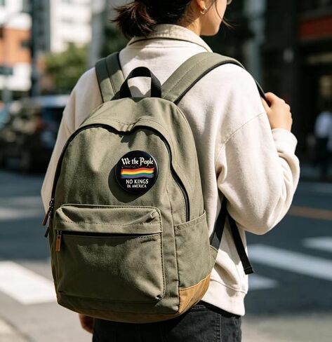 No Kings in America Since 1776 Pin Button, 2.25 Inch Round Political Button, Patriotic 86 47 Vote Blue LGBTQ Pride Pin for Backpacks, Hats, Clothing, Gifts in Saudi Arabia