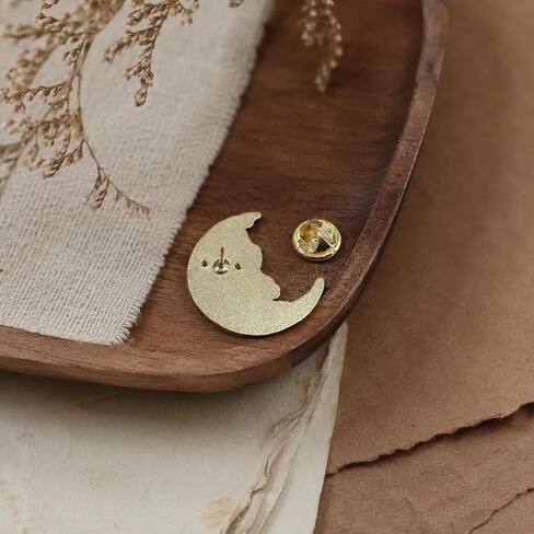 Funny Pin - Enamel Moon shape Pins Brooch for Backpacks, Jackets, Hats. Ocean Wave Brooches Gift for Women, Friends, Family, Students, Teenagers, Girls, Boys in Saudi Arabia