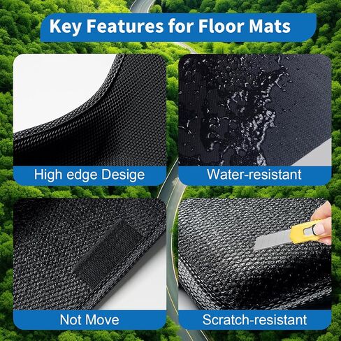 TPE Floor Mats for 2025 Tesla Model Y Juniper 5-Seats Car Accessories,1st&2rd All-Weather Row Floor Liner Sets,Durable Easy to Clean,Non-Stick Brakes and Throttle in Kuwait