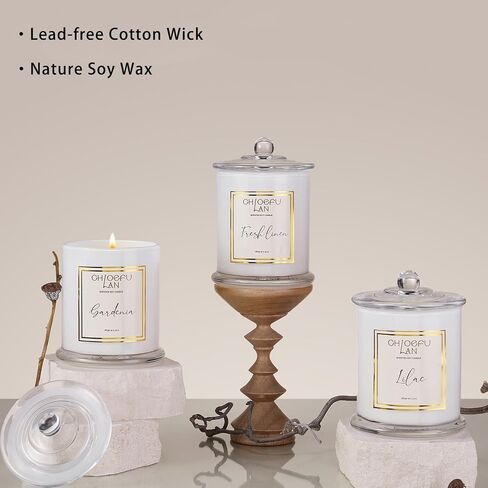 Gardenia Scented Candles for Home, Natural Soy Candle for Home Decor, Birthday Candle Gift for Women, 10 oz 65 Hours Burn in Saudi Arabia