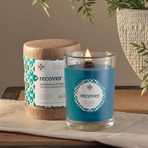 Root Candles Seeking Balance Wood Wick Spa Candle Aromatherapy Candle, 6.5-Ounce, Restore: Sandalwood & Sage in Saudi Arabia
