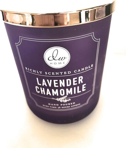 DW Home Lavender Chamomile Hand Poured Double Wick Aromatherapy Candle with Lid 15 Oz in Saudi Arabia