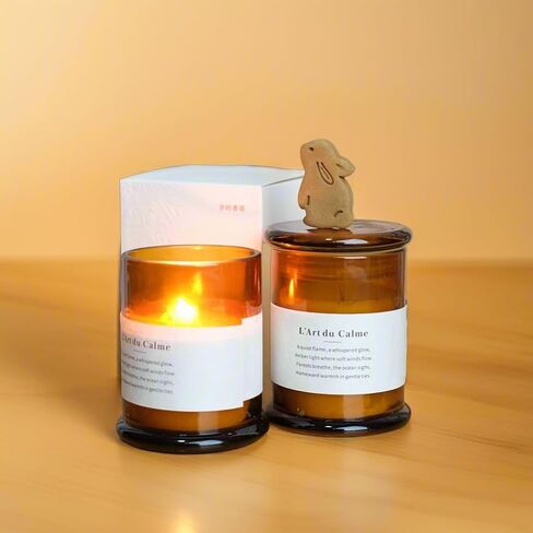Royal Home Luxury Scented Candle with Wooden Wick in Artistic Glass Jar and Value Added Botanic Scented Ornament, Natural Botanical Fragrance, Forest Reverie Scent with Fir, Cypress, Wild Berries in Saudi Arabia