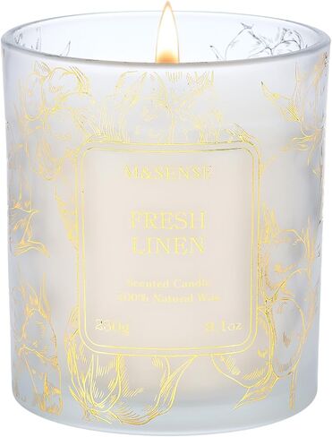 M&SENSE Natural Soy Wax Ocean Scented Candles, 8.1oz Non Toxic Soy Candle 42-Hour Slow Burning, Summer Fresh Smelling Candle for Bathroom Decor, Stress Relief Aromatherapy Candle Gifts in Saudi Arabia