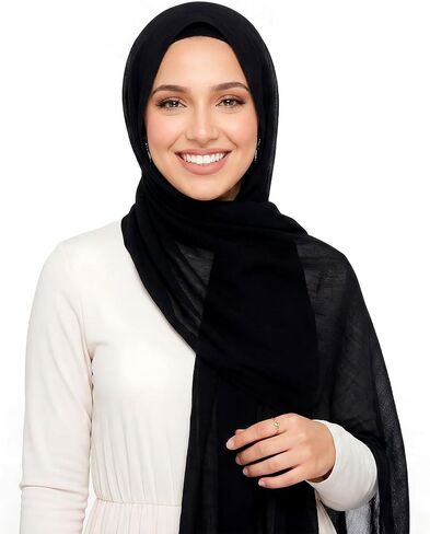 Hijab Scarf for Women Soft Cotton Muslim Hijab Undercap Head Wrap Scarves Long Scarf Shawls in Kuwait