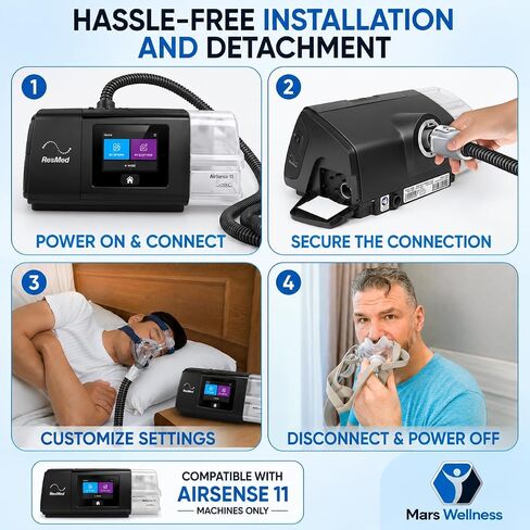 أنبوب Mars Wellness CPAP لجهاز Airsense 11 - متوافق مع Airsense 11 فقط - خرطوم CPAP عالي الجودة in Kuwait