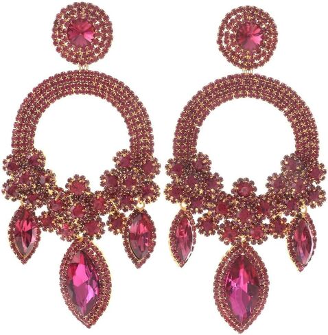 Large Rhinestone Chandelier Earrings in Saudi Arabia