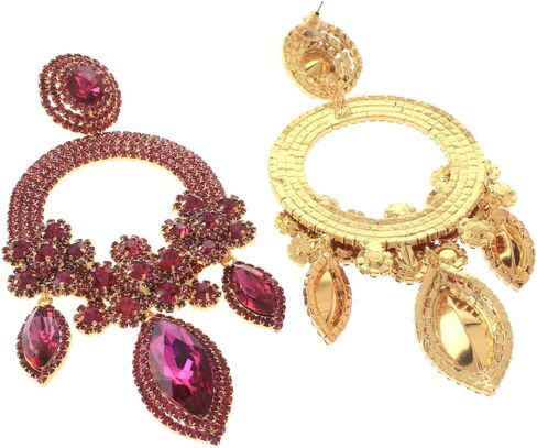 Large Rhinestone Chandelier Earrings in Saudi Arabia