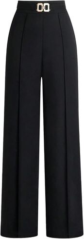 GORGLITTER Women's High Waisted Dress Pants Straight Leg Business Dressy Casual Office Work Slacks Trousers in Kuwait