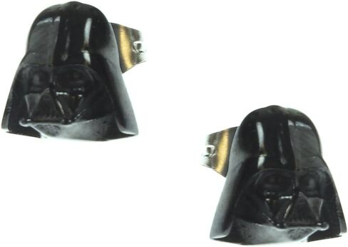 Star Wars Jewelry Unisex 3D Darth Vader Stainless Steel Stud Earrings in Kuwait