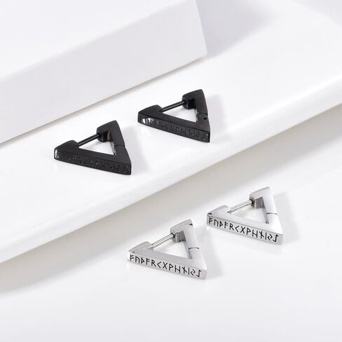 Stainless Steel Stud Earrings Punk Piercing Earrings for Men Hypoallergenic Gifts in Kuwait