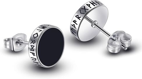 Stainless Steel Stud Earrings Punk Piercing Earrings for Men Hypoallergenic Gifts in Kuwait