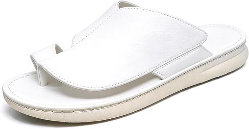 Beach Sandals For Men Leather Comfort Ring Toe Slip On Orthotic Slide Sandals Summer Vacation Daily Casual Walk in Saudi Arabia