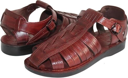 Holy Land Market Men/Women Biblical Jesus Leather Sandals/Slides From Jerusalem (Nathaniel Style I) in Kuwait