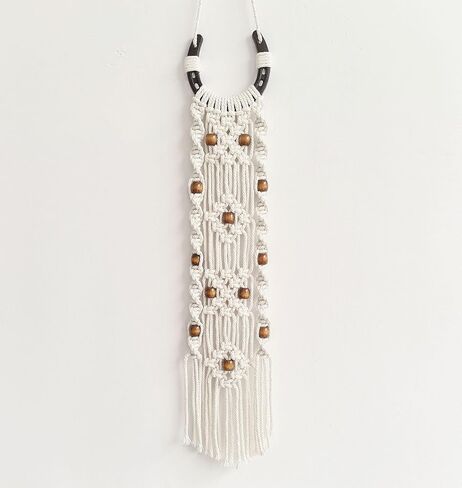 Moosira Equestrian Macrame الجدار شنقا، حدوة الحصان Macrame الجدار شنقا، حدوة حصان Macrame، فن جدار الفروسية، ديكور غربي بوهو، نسيج ديكور جدار بوهو، هدية فريدة لمحبي الحصان لغرفة راعية البقر، الحضانة، المزرعة (خرزة بنية فاتحة) in Kuwait