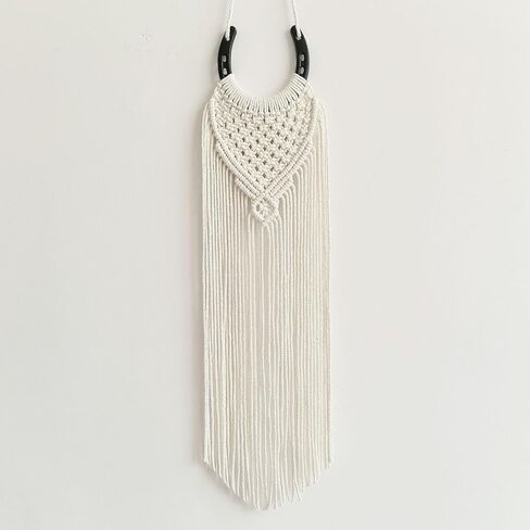 Moosira Equestrian Macrame الجدار شنقا، حدوة الحصان Macrame الجدار شنقا، حدوة حصان Macrame، فن جدار الفروسية، ديكور غربي بوهو، نسيج ديكور جدار بوهو، هدية فريدة لمحبي الحصان لغرفة راعية البقر، الحضانة، المزرعة (خرزة بنية فاتحة) in Kuwait