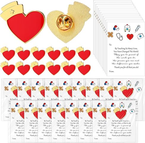Nurse Appreciation Gifts Bulk Nurse Lapel Pins Funny Nurse Cap Pins Cute Medical Badge Lapel Brooch with Inspirational Cards for Doctor CNA Week Graduation Healthcare Gift in Kuwait