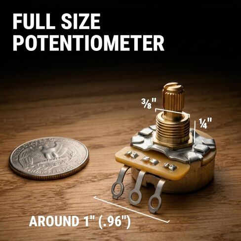 (3x) CTS 450G 250K Brass Short (1/4") 10% Audio Taper Potentiometers for Electric Guitar in Saudi Arabia
