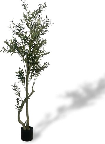 XBrand 5ft Artificial Olive Tree, Lifelike Mediterranean Style Indoor Plant in Saudi Arabia