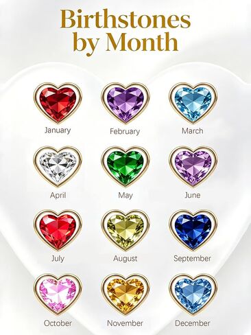 Heart Initial Necklaces for Women - Alphabets Letters Pendant Necklace with Birthstone 14K Gold Plated Name Jewelry Christmas Valentine Mothers Day Birthday Gifts for Women Her Friend in Saudi Arabia
