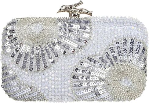 Oweisong Beaded Clutch for Women Formal Small Gold Rhinestone Evening Handbag Wedding Bridal Guest Purse for Prom Cocktail in Kuwait