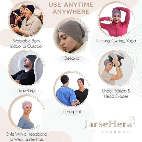 JarseHera Cotton Slouchy Beanie Chemo Headwear Soft Slouch Cancer Caps Hats Head Cover for Hair Loss in Saudi Arabia