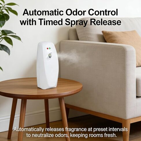 Automatic Air Freshener Dispensers, Timing Aromatherapy Diffuser for Bathroom, Office, Commercial & Home, 2 Pack Wall Mounted or Freestanding, White in Saudi Arabia