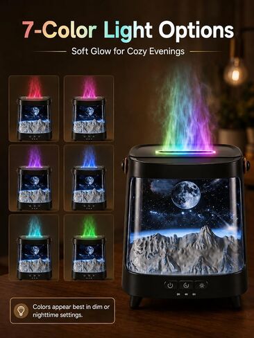 Starry Aroma Diffuser with Remote Control, 200ml Quiet Small Essential Oil Diffuser with 7 Color Soft Glow Night Light, 2 Mist Modes, 3 Timers, Auto Shut-Off, Home Relaxation Gift for Girls Women in Saudi Arabia
