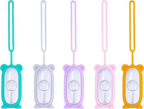 Glowco CalmCarry Kids Bear-Shaped Replacement Cover and Case | Silicone Replacement Covers with Strap | Bear Design Calm Carry Device Cover for Kids | Pack of 5 (Gray, Teal, Pink, Purple, Orange) in Saudi Arabia