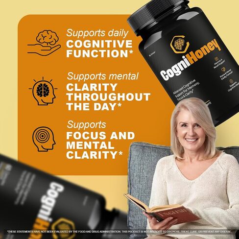 CogniHoney Capsules - Official Cogni Honey Pills Advanced Premium Formula for Maximum Strength, All Natural Ingredients with Vitamins for Overall Health & Wellness, 60 Capsules for 1 Month in Saudi Arabia