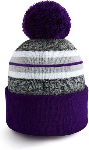CHOK.LIDS Plain Color Stripe Beanies for Men and Women Soft Acrylic Knit Cuffed Beanie Cap Winter Hat Outdoor in Kuwait