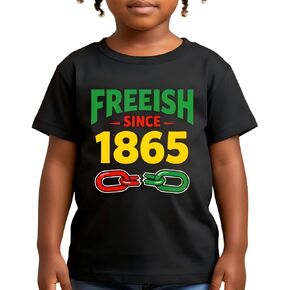 Juneteenth Shirt Kids – Freeish Since 1865 Tee Boys Girls Toddler Juneteenth Shirt 3T-7T in Saudi Arabia