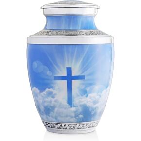 Cross Photo Cremation Urns for Men and Women Human Ashes - Adult Large Urn in Saudi Arabia