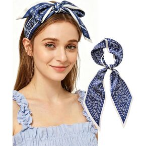 Purse Scarf for Handbags Long Skinny Scarf Bandana Silk Feeling Head Scarf Hair Neck Scarves for Women Bag in Saudi Arabia