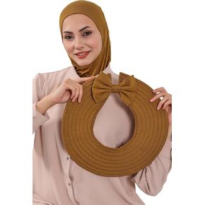 تصميم عائشة 2-حزمة متواضعة واقية من الشمس قبعة النينجا عمامة بونيه مع حافة القوس القابلة للإزالة للنساء قبعة الحجاب in Kuwait