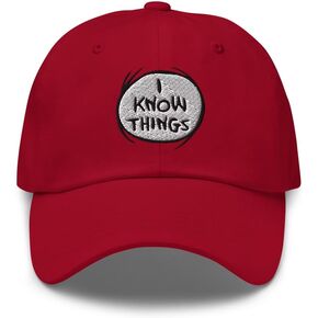 The Cat in The Hat I Know Things Classic Dad Hat, Unisex Adult Adjustable Ball Cap - Officially Licensed Red in Saudi Arabia