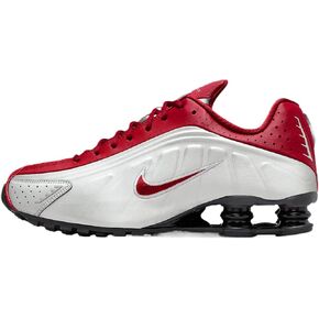 Nike Shox R4 Men's Shoes (Metallic Silver/Black/Team Crimson) in Kuwait