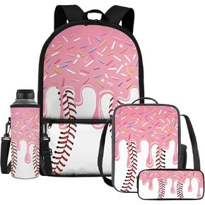 Highland Cow Kids School Backpack with Lunch Box 8-10/6-8 Black Bookbag Lunch Bag Pencil Pen Box Water Bottle Holder Kindergarten School Daycare Bag Satchel Bag 4pcs/set in Saudi Arabia