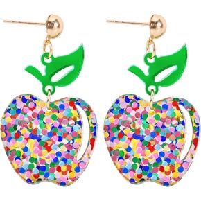 Teacher Earrings for Women, Cute Apple Earrings Teacher Appreciation Gifts, Back to School Teacher Gift, Thank You Teacher Birthday Gifts Classroom Accessories in Saudi Arabia