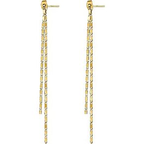 Gold Silver Dangle Drop Earrings for Women, Long Tassel Chain Threader, Hypoallergenic Leaf Twisted Snake Chain Jewelry in Kuwait