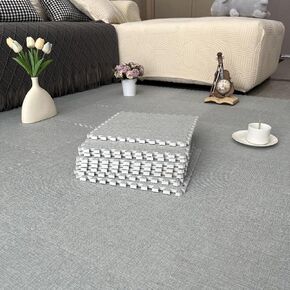 Area Rugs,Fluffy Area Rugs, 80 Pieces Linen Puzzle Play Mat Tiles,Floor Play Mat,Parlor,1x1 Ft(Light Gray,0.23 Inch) in Saudi Arabia