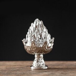 Silver Mini Incense Burner Stove,Zen Boshan Incense Burner Home,Copper Mountain Statue,Vintage Burner Charcoal Stove for Home Decoration Room Tea House and Holders in Kuwait