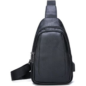 Men's Chest Bag,Sling Crossbody Shoulder Bag,Satchel Pouch Side Crossover Bag,Casual Bag Pack for Travel Daily (Black) in Saudi Arabia
