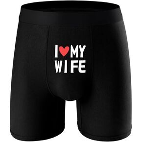 Men's Boxer Briefs Long Leg Underwear with Novelty Pattern Printing - Fun Shorts Comfortable & Soft in Saudi Arabia